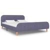 vidaXL Bettgestell ohne Matratze Hellgrau Stoff 135x190 cm