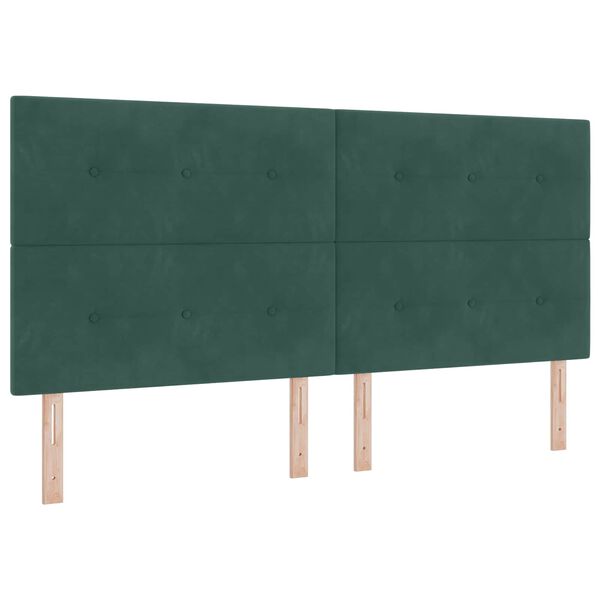 vidaXL LED Kopfteil mit LED-Lichtleisten Gr&uuml;n 200 cm Polyester