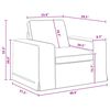vidaXL Sofa 60cm Dunkelgrau Metall