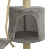 vidaXL Katzenbaum mit Sisal-Kratzs&auml;ulen Grau 120 cm