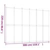 vidaXL 6-tlg. Paravent Wei&szlig; 300x220 cm Stoff