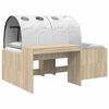 vidaXL Bett mit Tunnel 3 stk. Sonoma Eiche und Schwarz