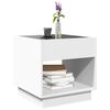 vidaXL Couchtisch mit Infinity-LED Wei&szlig; 40x40x50 cm