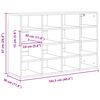 vidaXL Schuhschrank mit Regal Betongrau 103 x 30 x 67 cm Holzwerkstoff
