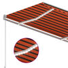 vidaXL Markise Manuell Einziehbar mit LED 300x250 cm Orange und Braun