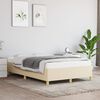 vidaXL Bettgestell ohne Matratze Creme 120x200 cm Stoff