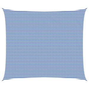 vidaXL Sonnensegel Blau und Wei&szlig; 6 x 8 m HDPE