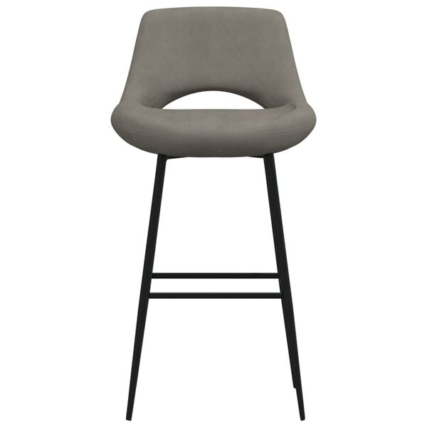 vidaXL Barhocker Dunkelgrau Samt