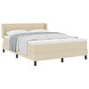 vidaXL Boxspringbett mit Kopfteil Creme 190 x 140 cm Stoff