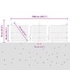 vidaXL Zaunpfosten Grau 10 x 0,5 m (36 mm Mesh) Stahl und PVC