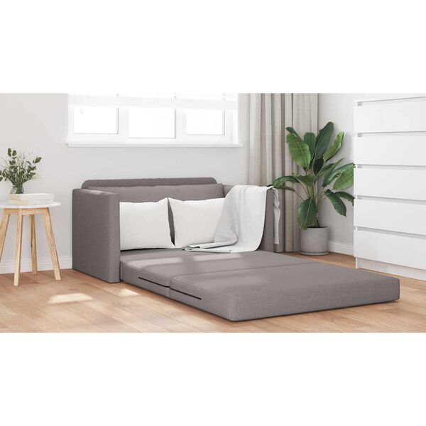 vidaXL Schlafsofa 110cm Taupe Stoff