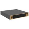 vidaXL Schweberegale 4 Stk. Hochglanz-Grau 23x23,5x3,8 cm MDF