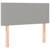 vidaXL Boxspringbett mit Matratze & LED Hellgrau 120x190 cm Stoff