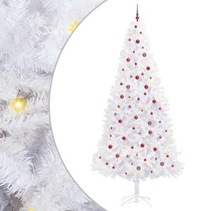 vidaXL K&uuml;nstlicher Weihnachtsbaum Wei&szlig; 300 cm PVC und Stahl