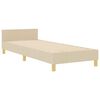 vidaXL Bettgestell mit Kopfteil Creme 80 x 200 cm Stoff