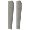 vidaXL Kopfteil mit Ohren Hellgrau 163x23x118/128 cm Samt