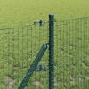 vidaXL Zaunpfosten Gr&uuml;n 50 x 0,5 m (25 x 25 mm Netz) Stahl und PVC