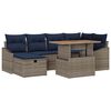vidaXL Garten-Sofa-Set 7 pcs Grau Poly-Rattan
