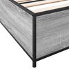 vidaXL Bettgestell Grau Sonoma 200x200 cm Holzwerkstoff und Metall