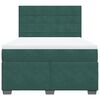 vidaXL Boxspringbett mit Matratze Dunkelgr&uuml;n 140x190 cm Samt