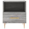 vidaXL Nachttische 2 Stk. Grau Sonoma 40x35x47,5 cm Holzwerkstoff