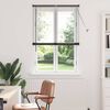 vidaXL Fensterjalousie mit Vorh&auml;ngen Schwarz Aluminium