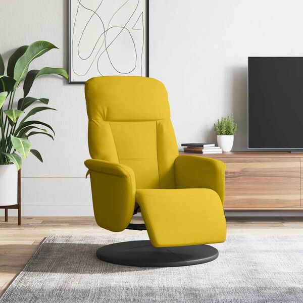 vidaXL Relaxsessel mit Fu&szlig;teil Gelb Samt
