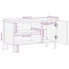 vidaXL TV-Schrank Braun 80x31,5x46 cm Massivholz Mango