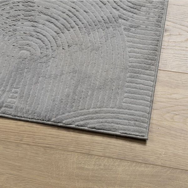 vidaXL Teppich IZA Kurzflor Skandinavischer Look Grau 100x200 cm