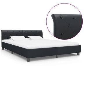 vidaXL Bettgestell Schwarz Kunstleder 160 &times; 200 cm