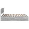 vidaXL Bettrahmen Graues Sonoma 200 x 200 cm Ingenieurs Holz