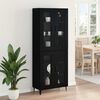 vidaXL Highboard Schwarz Eichen-Optik 69,5 x 34 x 180 cm Holzwerkstoff