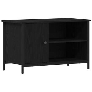 vidaXL TV-Schr&auml;nk 80 x 40 x 50 cm Schwarz Eichen-Optik Holzwerkstoff