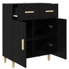 vidaXL Sideboard Schwarz Eichen-Optik 34 x 69,5 x 89 cm Holzwerkstoff