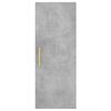 vidaXL Highboard Betongrau 34,5x34x180 cm Holzwerkstoff