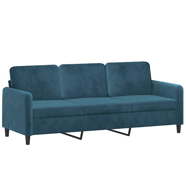 vidaXL 3-tlg. Sofagarnitur Blau Samt