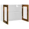 vidaXL H&auml;ngeschrank Lyon Glas R&auml;uchereiche 80x31x60 cm Holzwerkstoff
