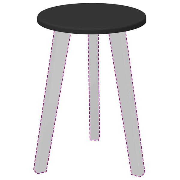 vidaXL Tischplatte Schwarz 30 x 30 x 1,5 cm Holzwerkstoff