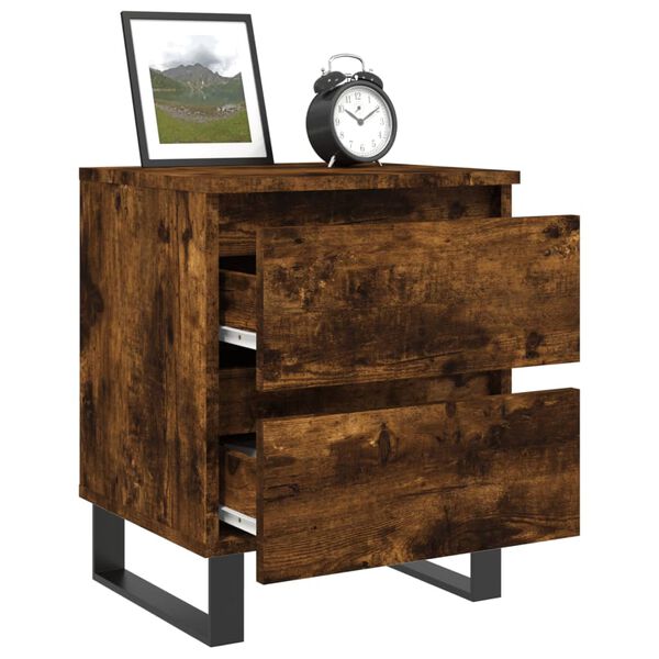 vidaXL Nachttisch R&auml;uchereiche 40x35x50 cm Holzwerkstoff