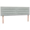 vidaXL Boxspringbett mit Matratze & LED Hellgrau 140x210 cm Samt