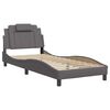 vidaXL Bettgestell "Viana" ohne Matratze Grau 80x200 cm Kunstleder