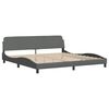 vidaXL Bettgestell ohne Matratze "Hvar" Dunkelgrau 200x200 cm Stoff