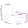 vidaXL LED Boxspringbett Hellgrau und Wei&szlig; 120 x 200 cm Cordstoff