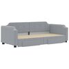 vidaXL Tagesbett Ausziehbar mit Schubladen Hellgrau 90x190 cm Stoff
