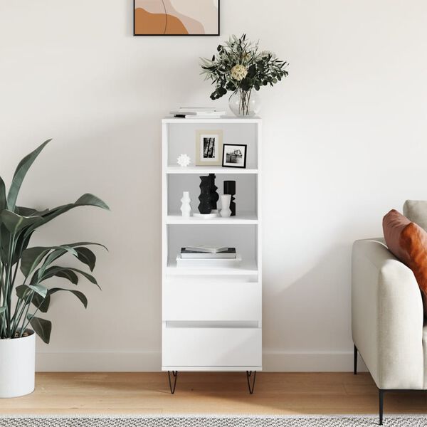 vidaXL Highboard Wei&szlig; 40x36x110 cm Holzwerkstoff