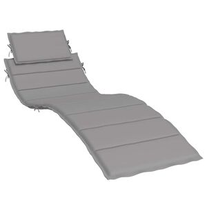vidaXL Sonnenliegen-Auflage Grau 186x58x4 cm Oxford-Gewebe