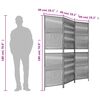 vidaXL Paravent 3-tlg. Beige Poly Rattan