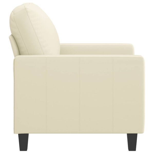 vidaXL Sessel Creme 60 cm Kunstleder