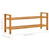 vidaXL Schuhregal mit 2 Etagen 100x27x40 cm Massivholz Eiche