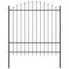 vidaXL Gartenzaun 2 pcs Grau 170 x 215 cm Pulverbeschichteter Stahl